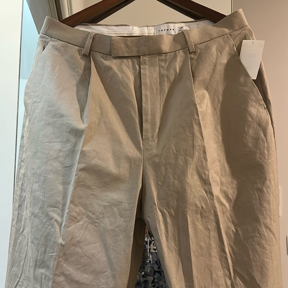 🔔 New Topman Bej Chinos Classic Straight-Leg Sz 34